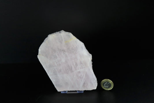 rose quartz crystal slice slab