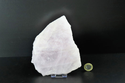 21) Large Rose Quartz Crystal Slice