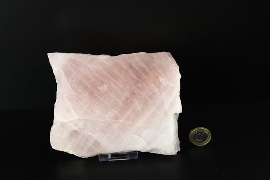 17) Large Rose Quartz Crystal Slice