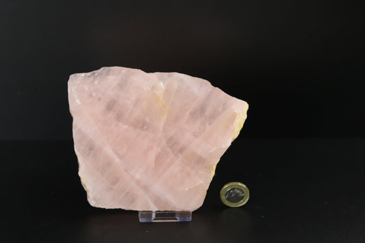 15) Large Rose Quartz Crystal Slice