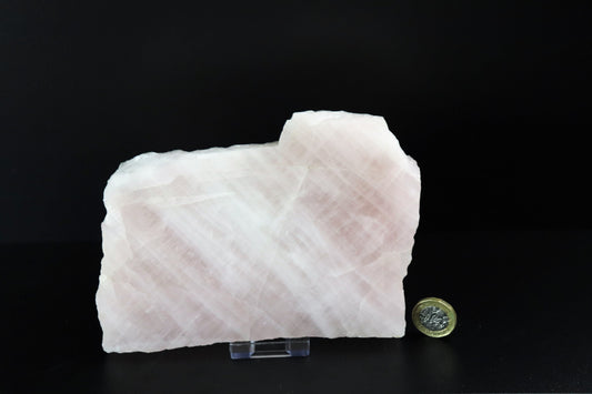 11) Large Rose Quartz Crystal Slice