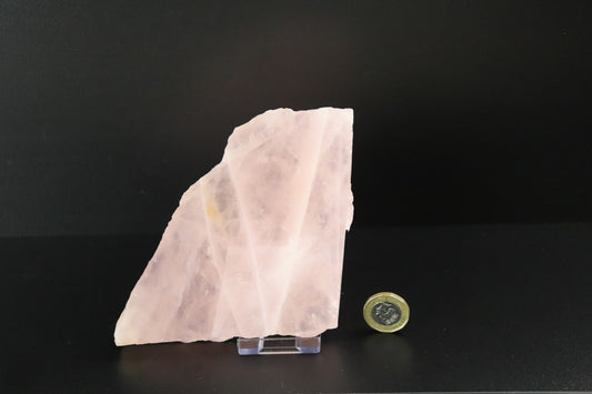 6) Large Rose Quartz Crystal Slice