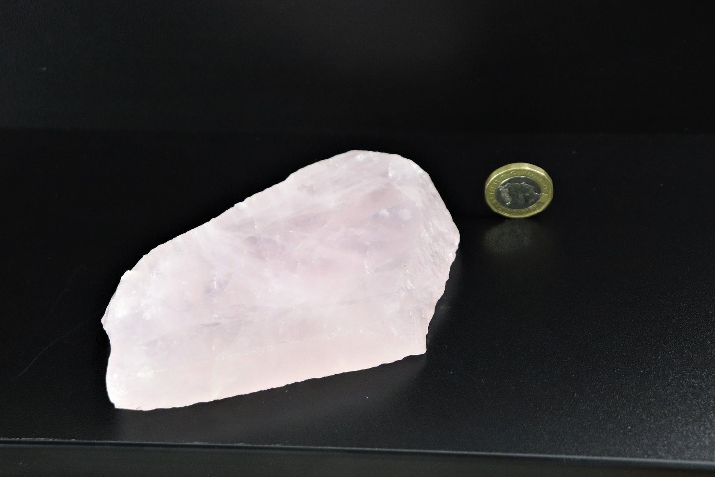 2) Rose Quartz Crystal Slice