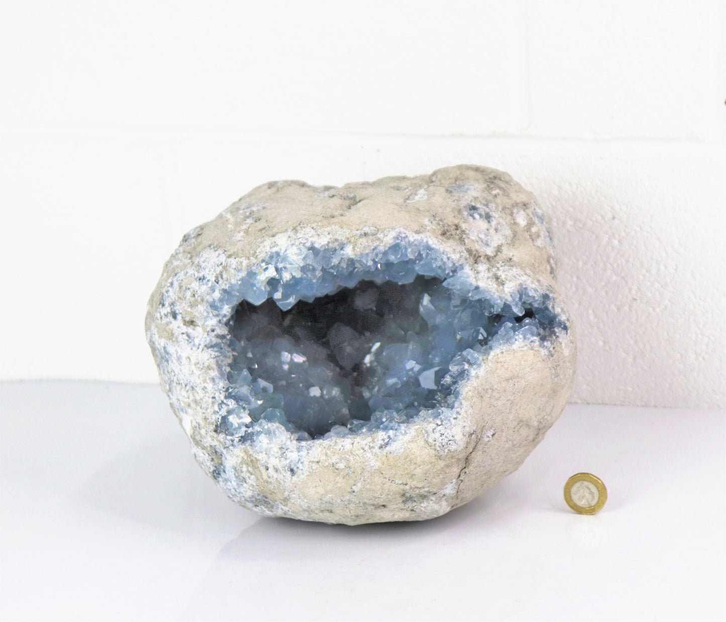 65) Very Large Celestite Crystal Geode 11.45 KG