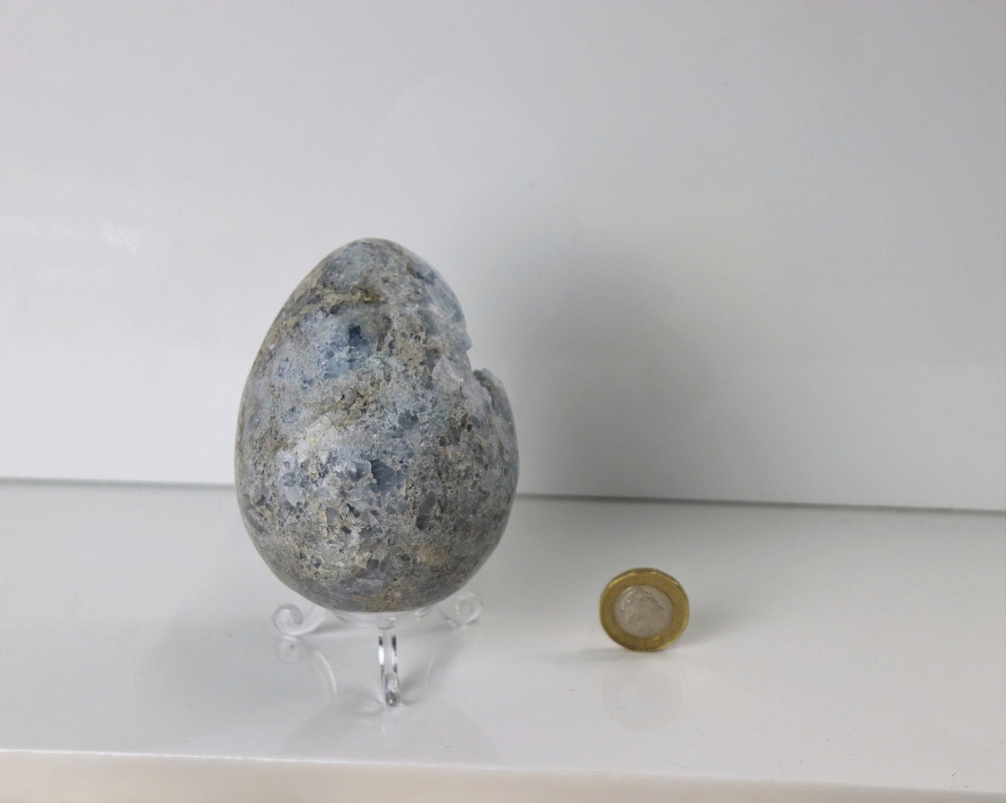 8) Celestite Crystal Egg