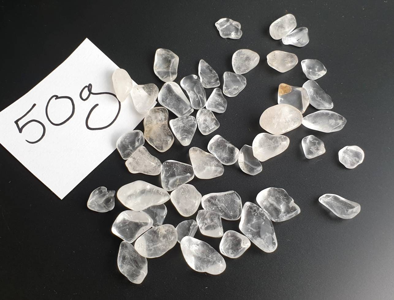 Small Clear Quartz Crystal Tumblestones 50g bag arts & crafts