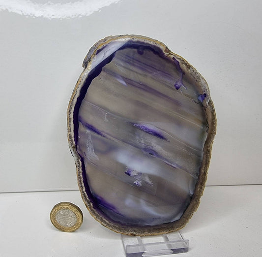 large purple agate slice 