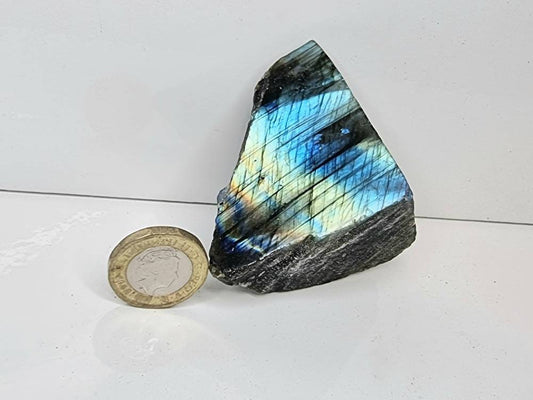 Labradorite Crystal Half Polished Slice