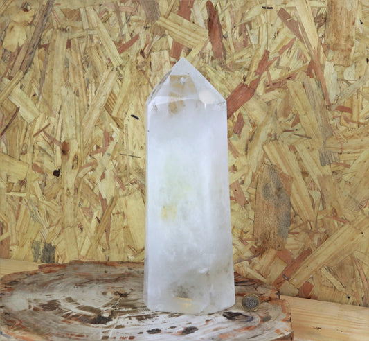 4) Large Clear Quartz Crystal Point Freestanding  4.07 KG