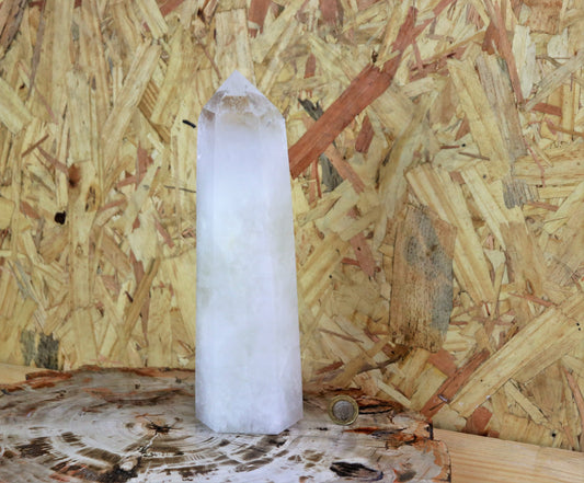 3) Large Clear Quartz Crystal Point Freestanding