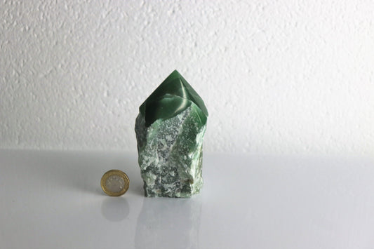 10) Green Quartz Crystal Point Top Polished Brazil