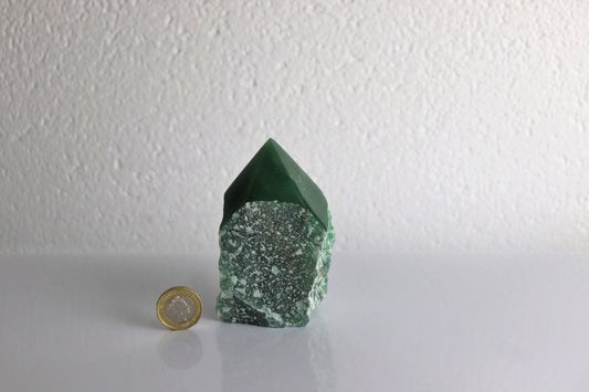 9) Green Quartz Crystal Point Top Polished Brazil