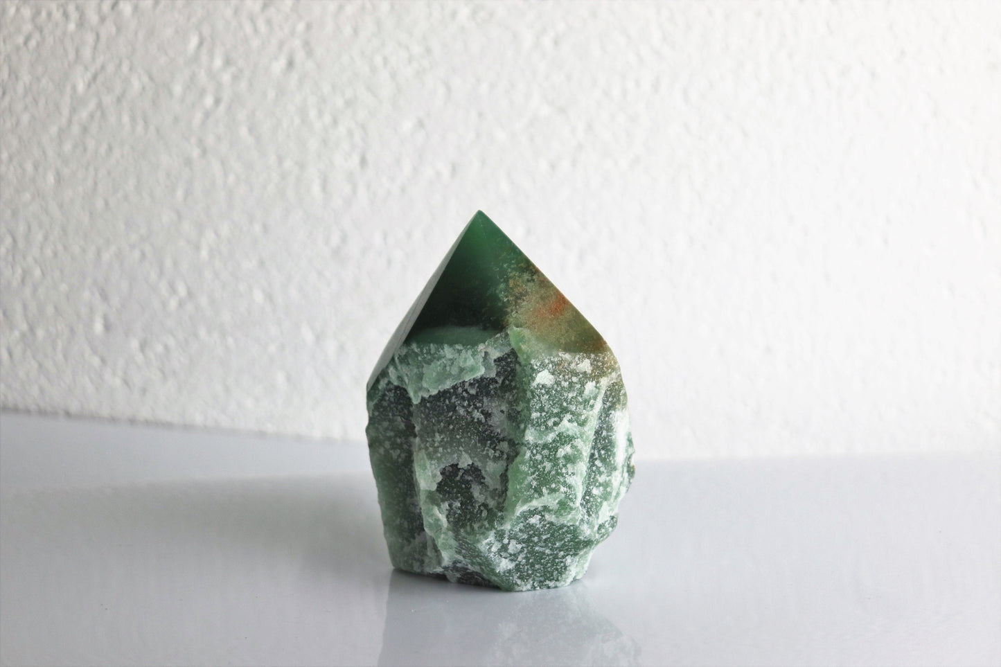 7) Green Quartz Crystal Point Top Polished Brazil