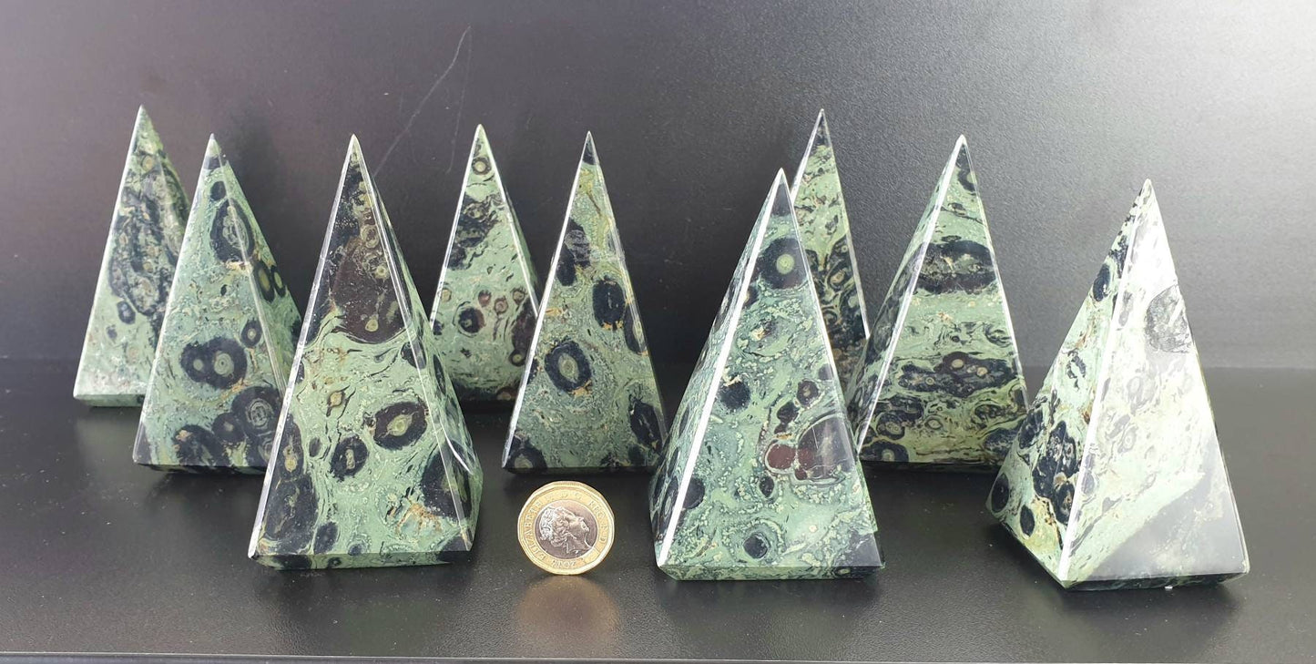 kambaba Jasper Crystal Pyramid