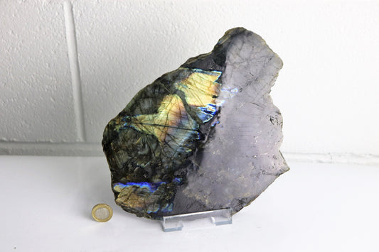 14) Large Labradorite Crystal Slice