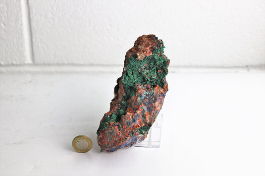 azurite malachite on quartz raw