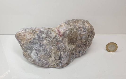 18) Lepidolite With Tourmaline Crystal Rough