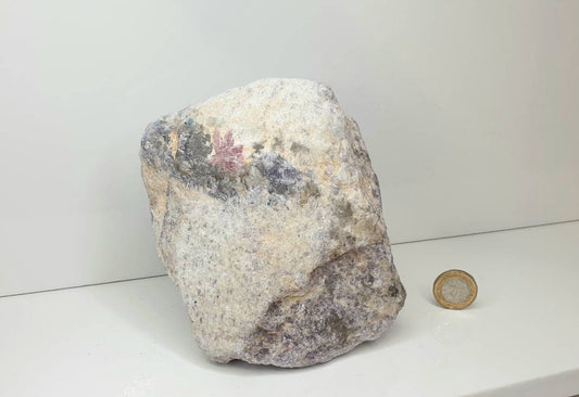 Lepidolite With Tourmaline Crystal Rough Raw