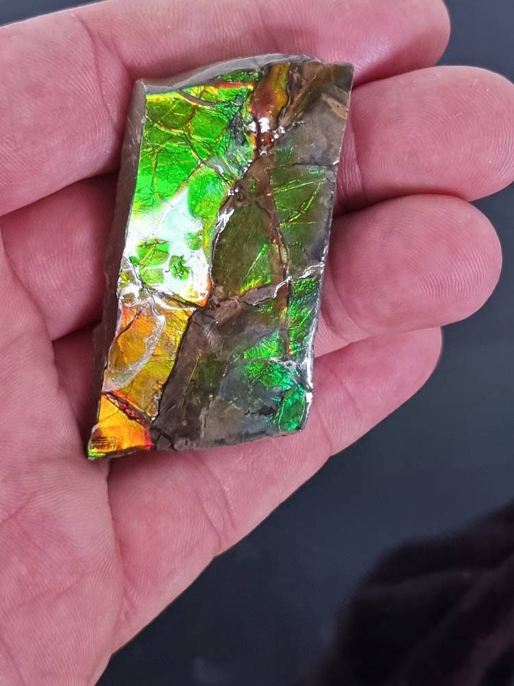 2a) Ammolite Crystal Gemstone