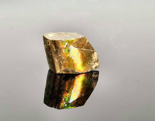 Gold ammolite crystal gemstone