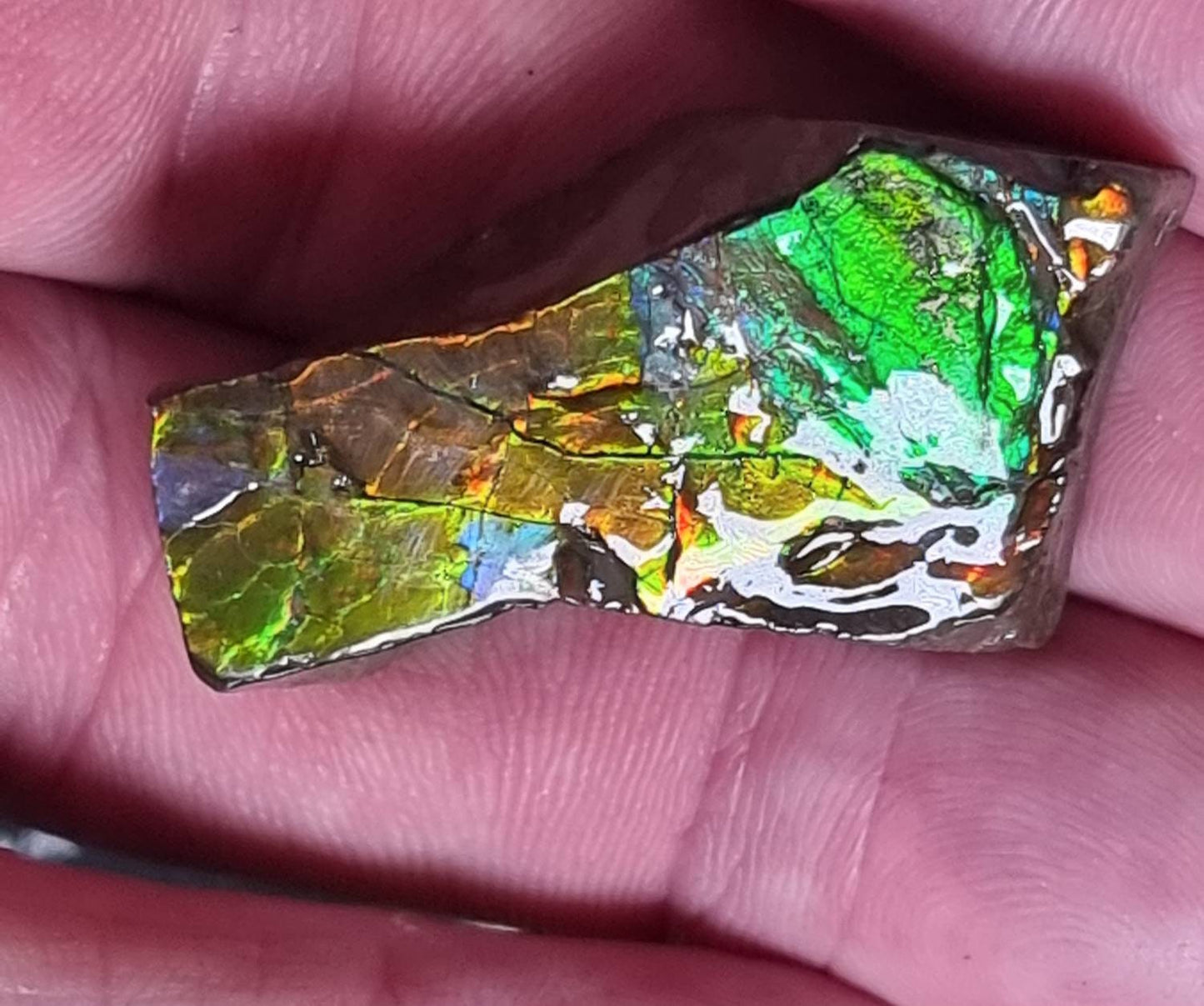 4) Ammolite Crystal Gemstone