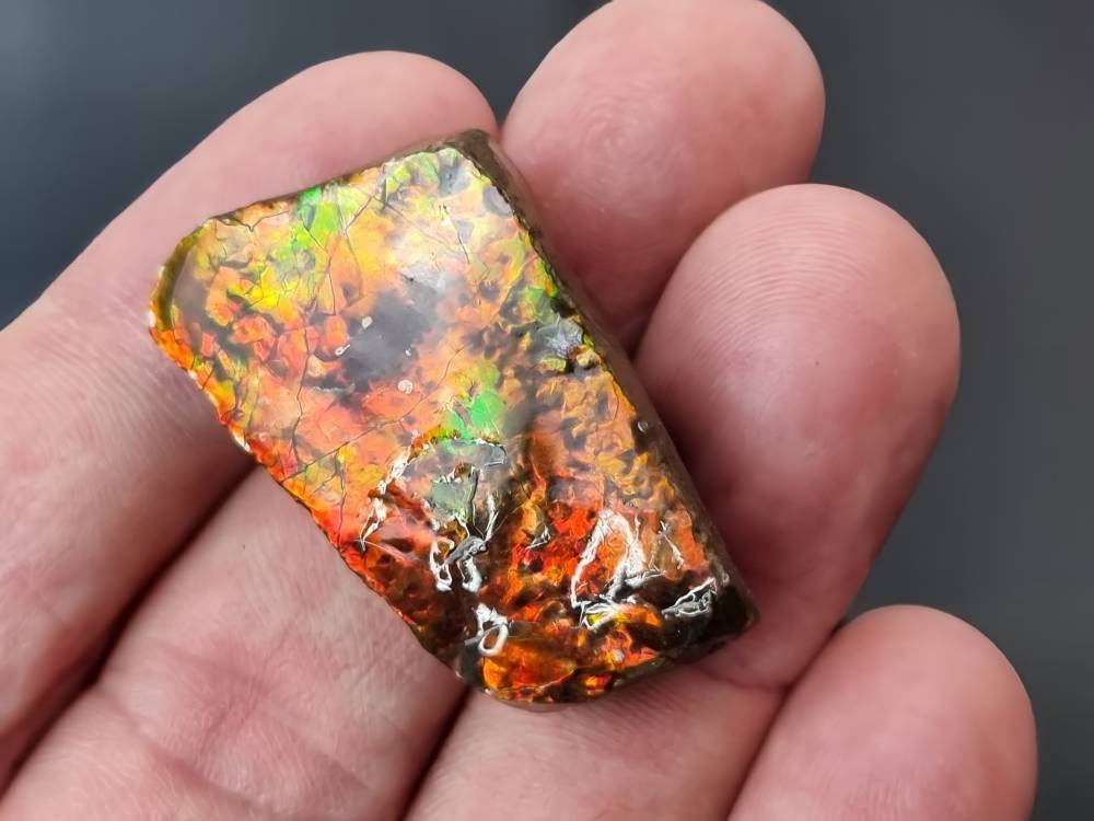 1) Ammolite Crystal Gemstone