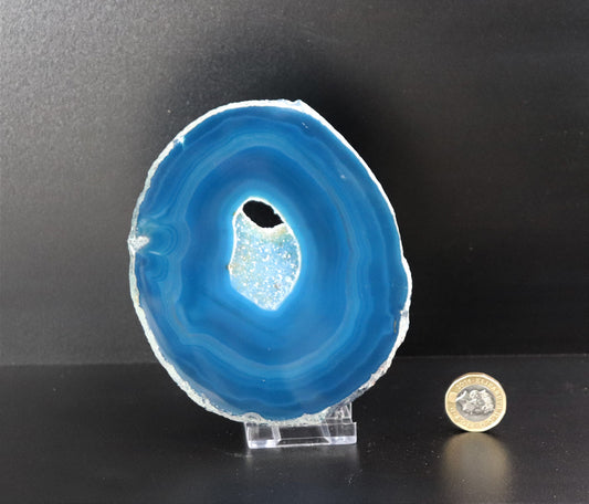 high quality blue agate slice