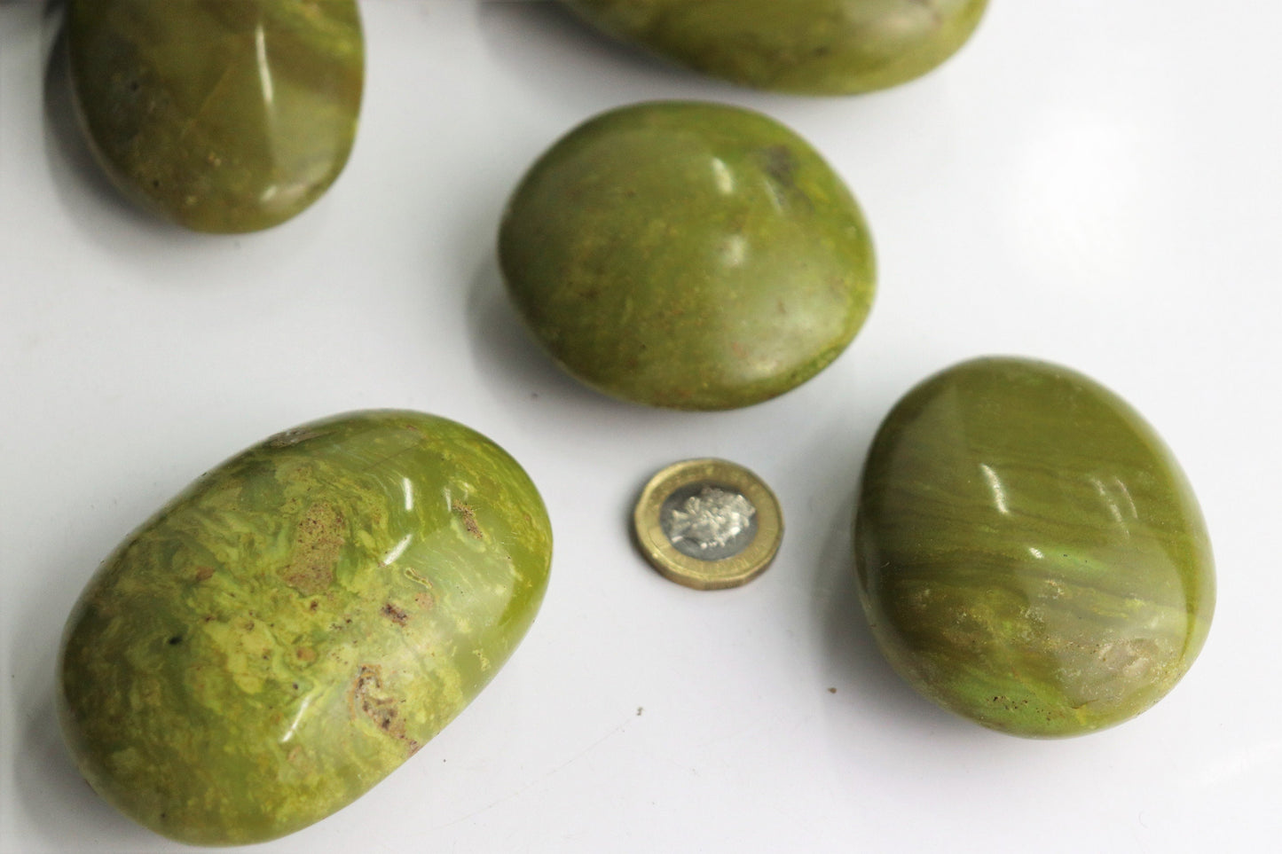 Green Opal Crystal Palmstone - Gallet Madagascar