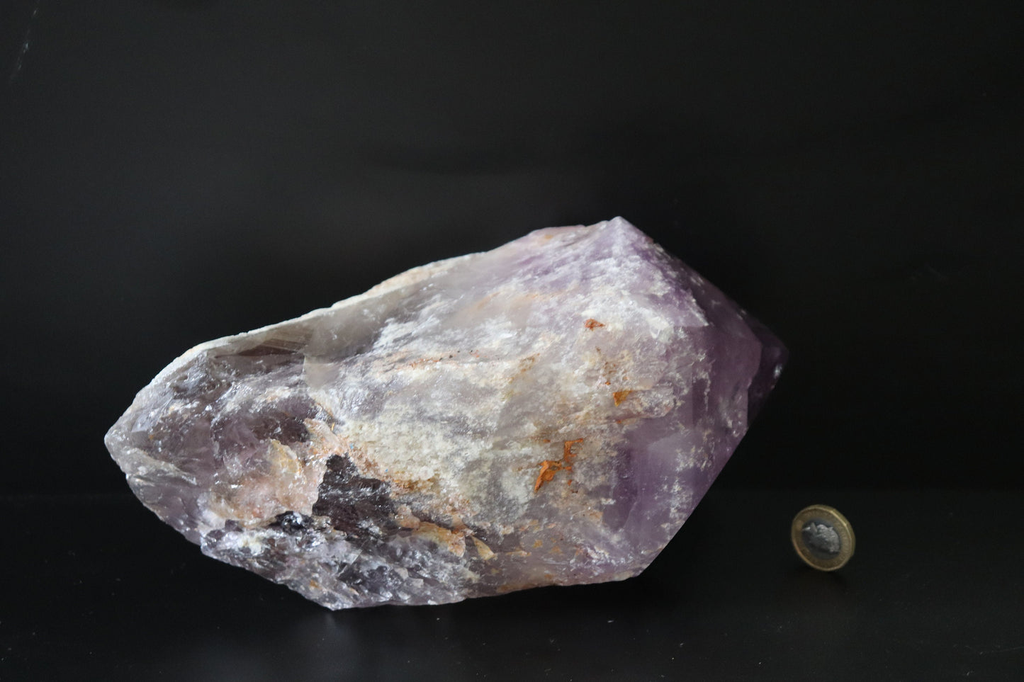 5) Large Amethyst Crystal Point Top Polished  3.25 KG