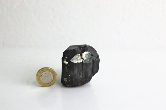 9) Terminated Black Tourmaline Crystal Natural