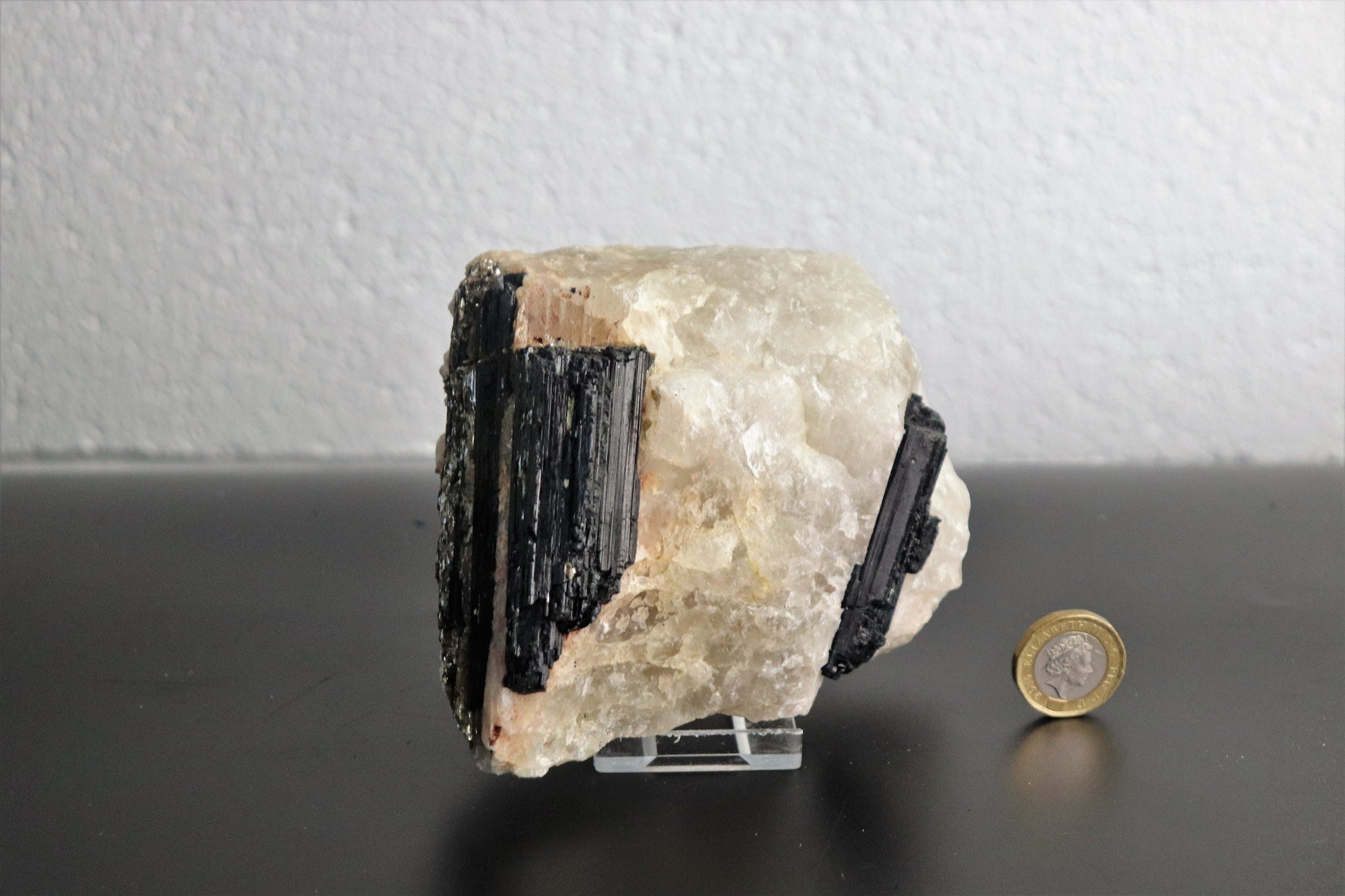 large black tourmaline and quartz