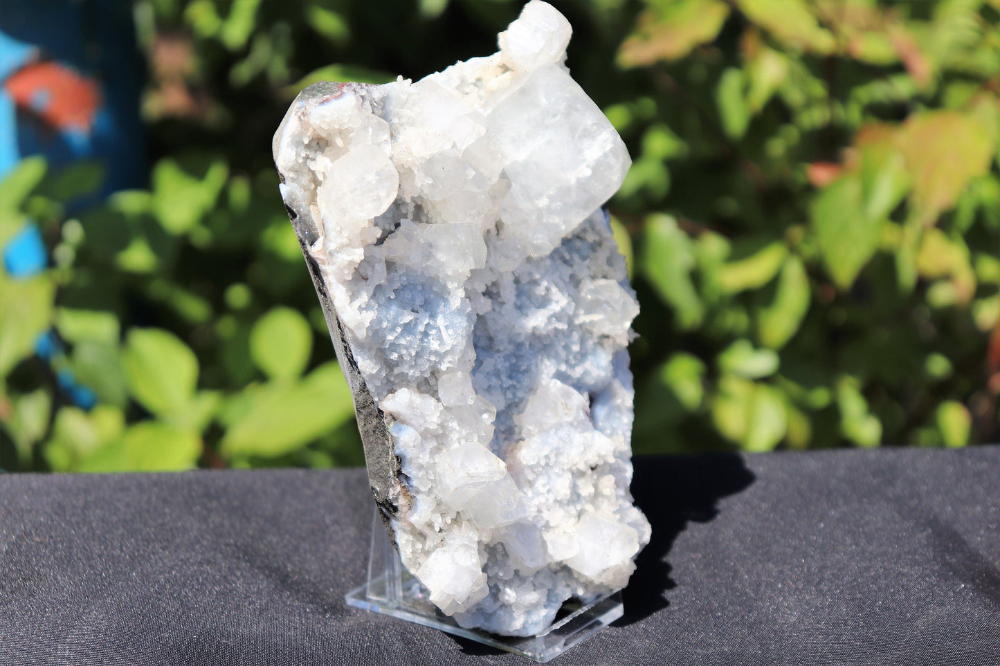 17) Blue Chalcedony  & Apophyllite Zeolite Crystal  - India  1.2 KG