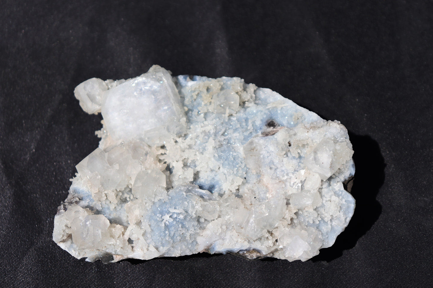 17) Blue Chalcedony  & Apophyllite Zeolite Crystal  - India  1.2 KG