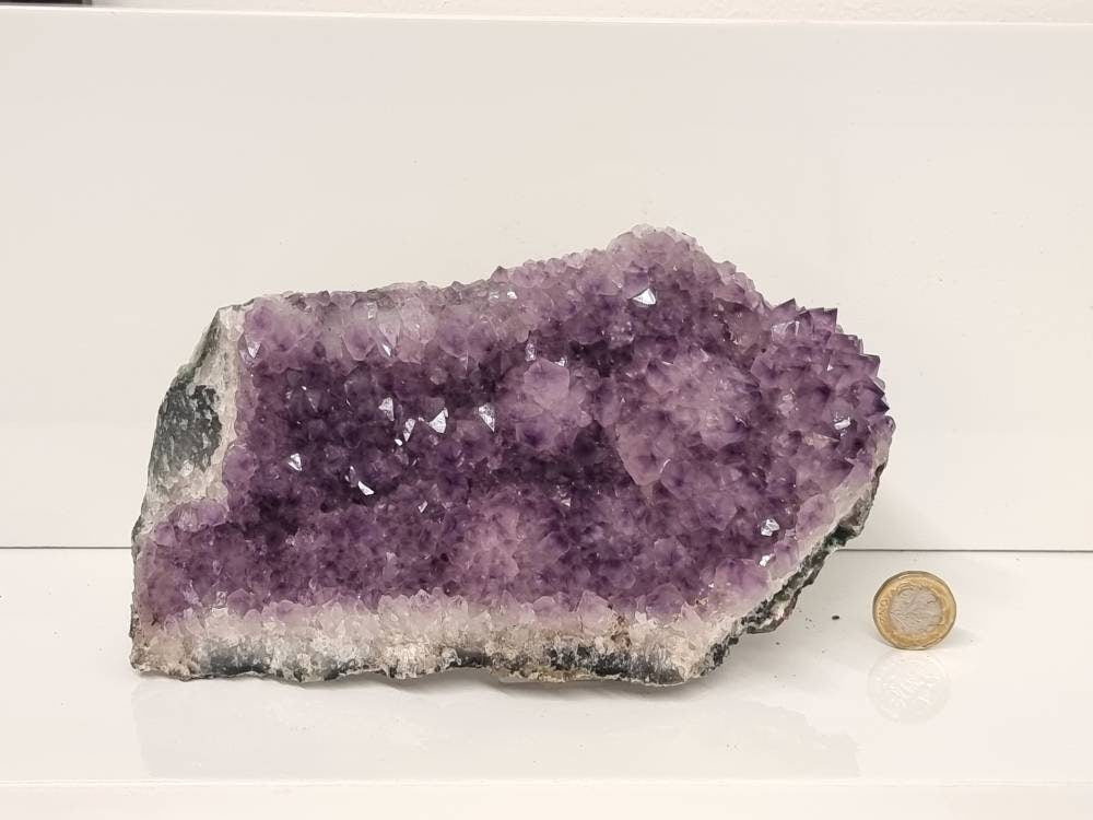 large Brazilian Amethyst Crystal Geode Cluster Quartz Crystal Gift