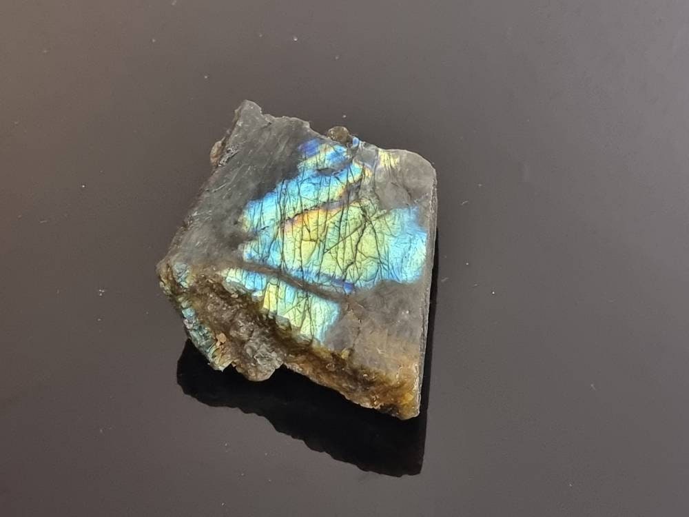 small labradorite crystal slice