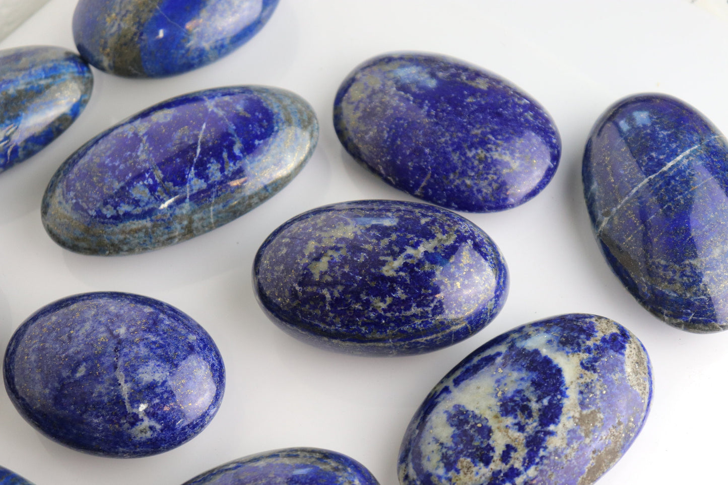 1 X lapis lazuli Large Palmstone Crystal Natural Blue Gemstone Pyrite Afghanistan