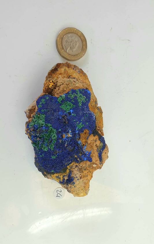 Azurite Malachite On Quartz Matrix Crystal