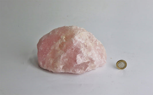 41) Large Rose Quartz Crystal Rough Raw