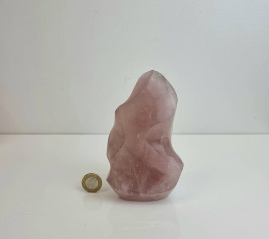 24) Rose Quartz Crystal Flame