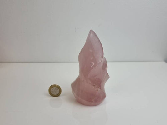 23) Rose Quartz Crystal Flame