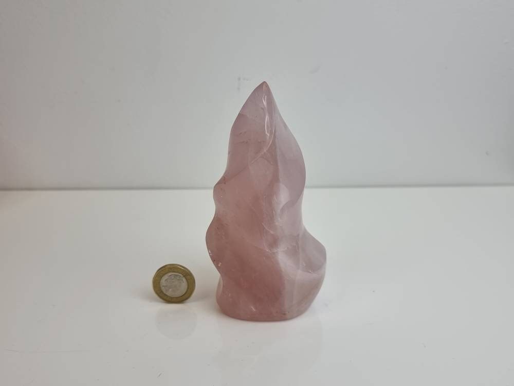 23) Rose Quartz Crystal Flame