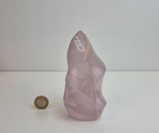 17) Rose Quartz Crystal Flame