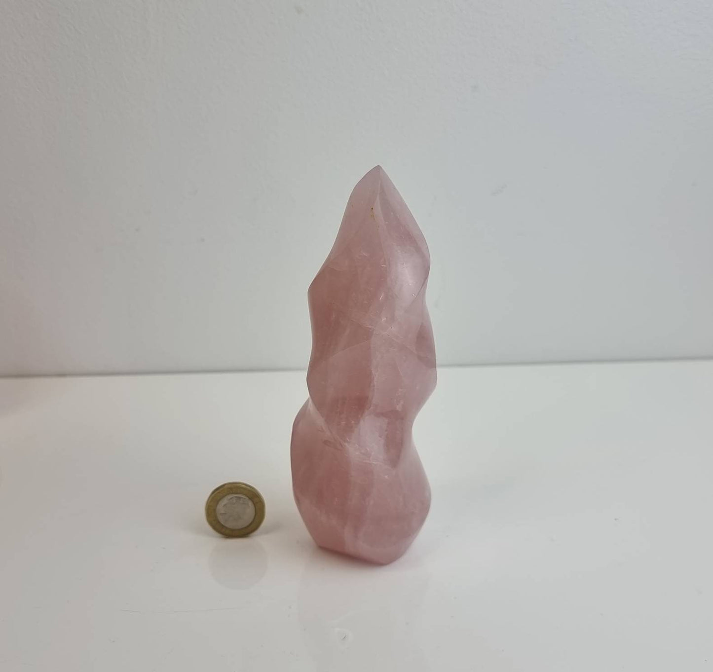 19) Rose Quartz Crystal Flame