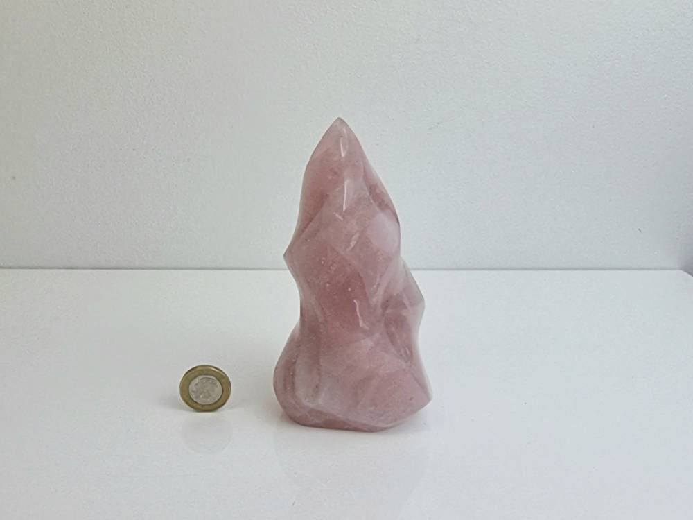 14) Rose Quartz Crystal Flame