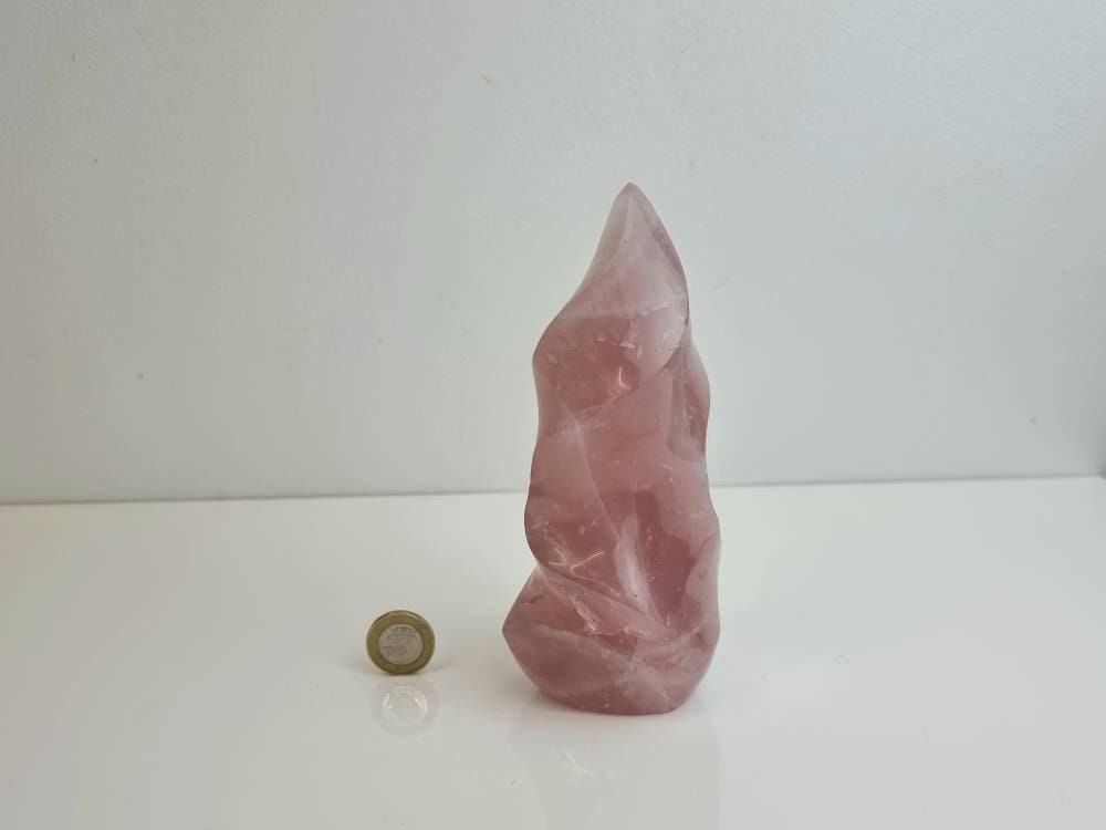 7) Rose Quartz Crystal Flame