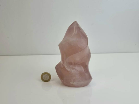 8) Rose Quartz Crystal Flame