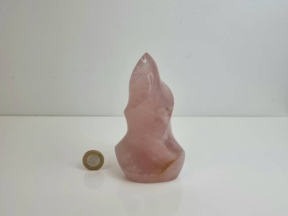 6) Rose Quartz Crystal Flame