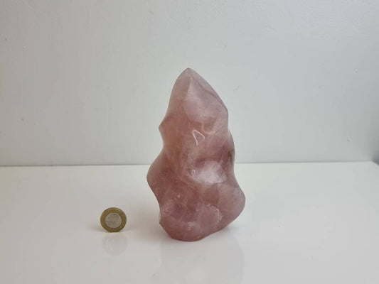 4) Rose Quartz Crystal Flame