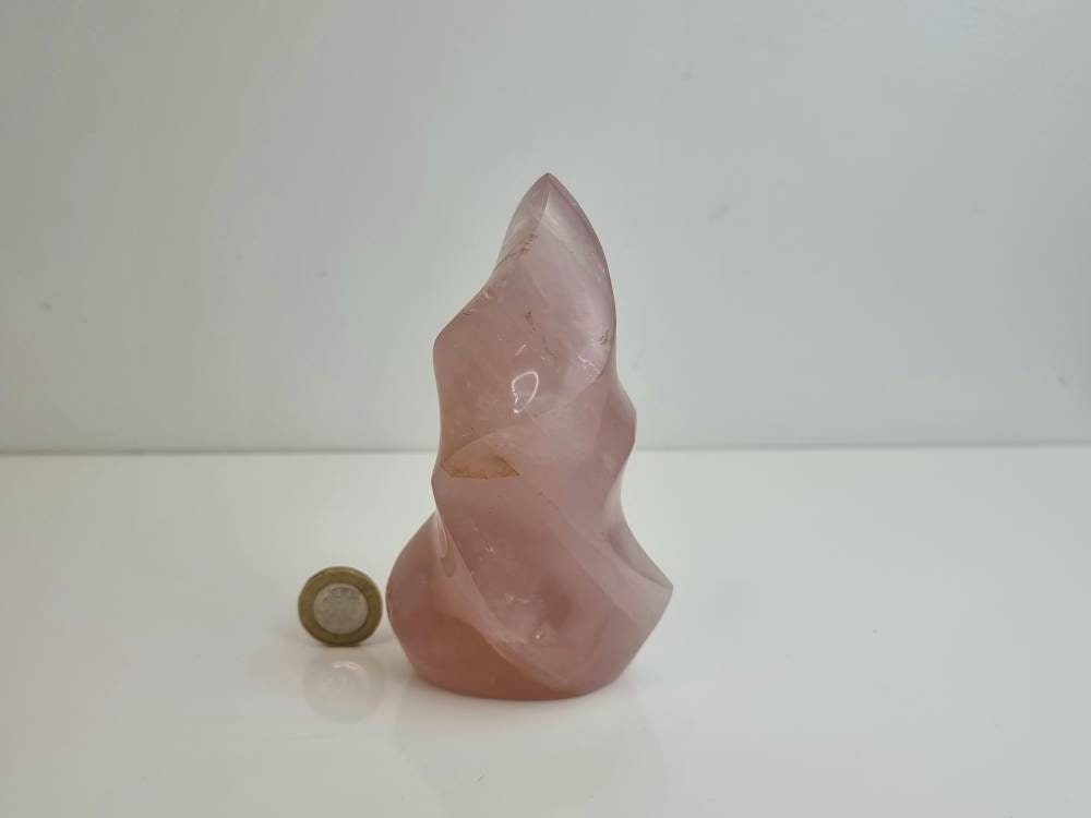 6) Rose Quartz Crystal Flame