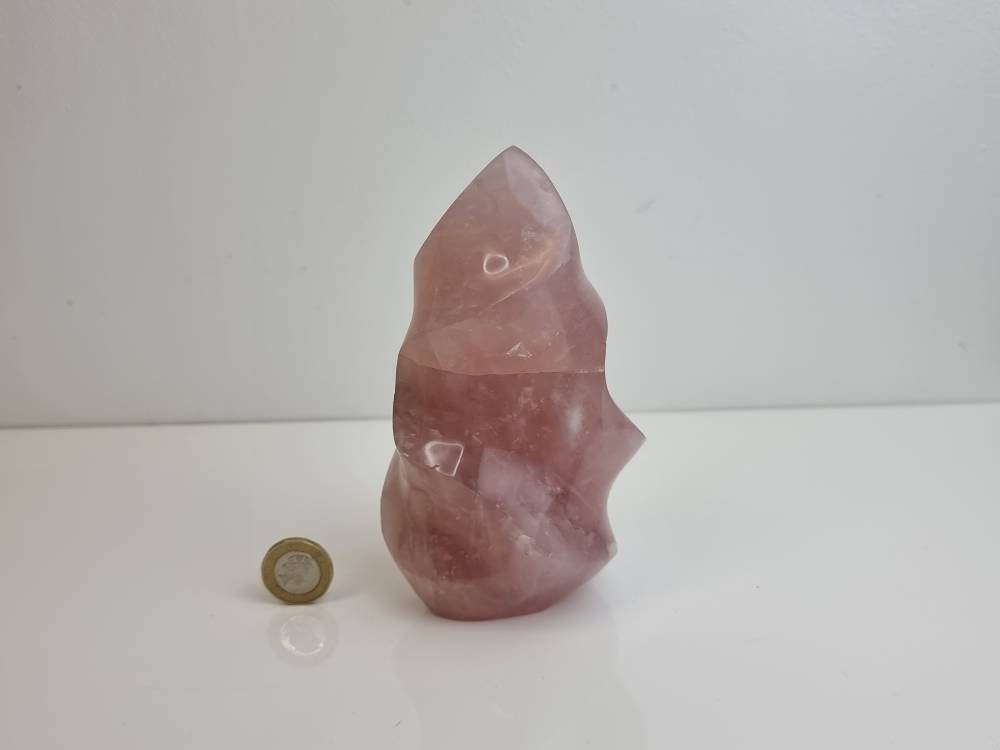 4) Rose Quartz Crystal Flame